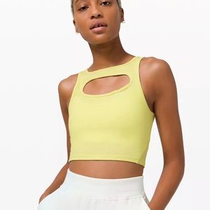 lululemon LA front cut-out crop tank top